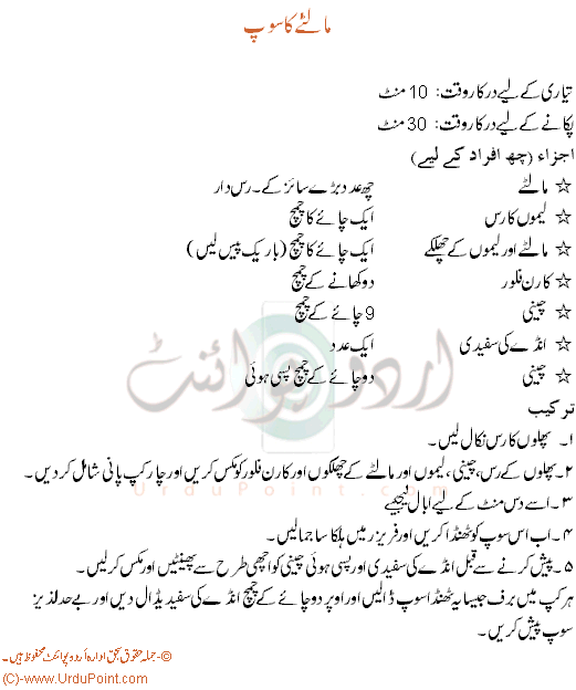 Maltay Ka Soup Recipe In Urdu