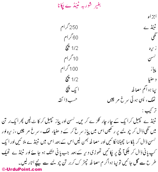 Dru Tinda Recipe In Urdu