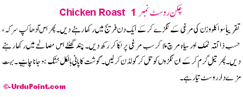 Roasted Chicken Recipe In Urdu