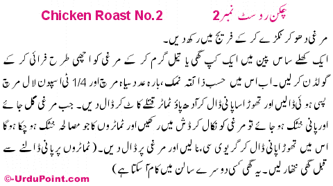Chicken Roast Recipe In Urdu