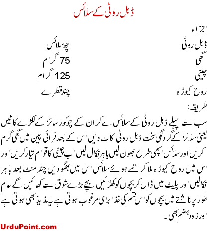 Bread Ke Slice Recipe In Urdu