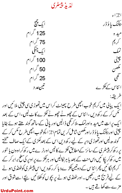 Lazeez Pastry Recipe In Urdu