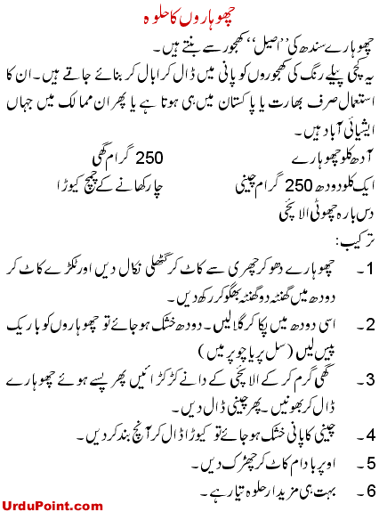 Chuhara Ka Halwa Recipe In Urdu