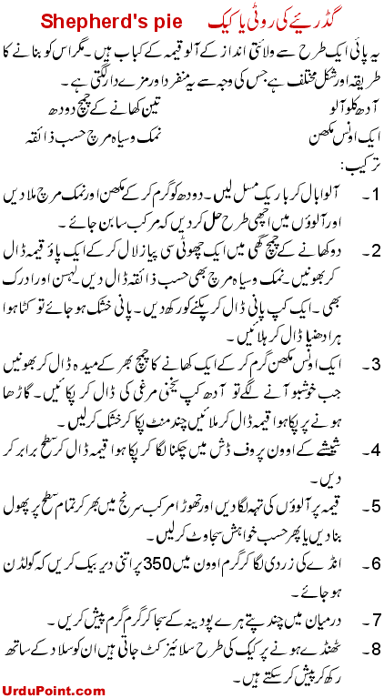 Gudriye Ki Roti Ya Cake Recipe In Urdu