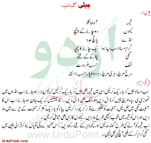 Chappal Kabab Recipe In Urdu