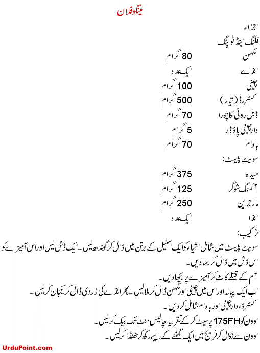 Mango Flan Recipe In Urdu