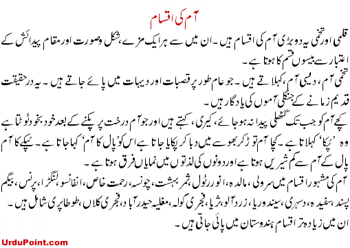 Aam Ki Iqsam Recipe In Urdu