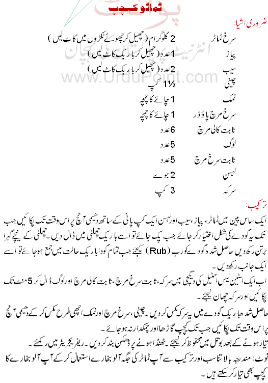 Tomato Ketchup Recipe In Urdu