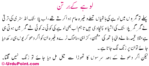 Lohaay Kay Burton Recipe In Urdu