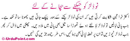 Nodels Ko Chipknay Say Buchaanay Kay Liay Recipe In Urdu